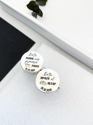 Gemelos Personalizados Plata