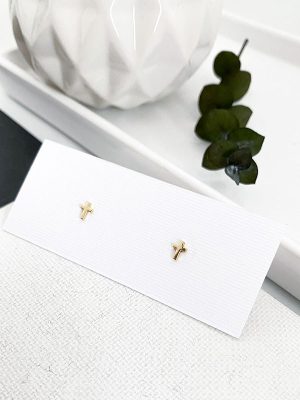 Mini Pendientes Cruz