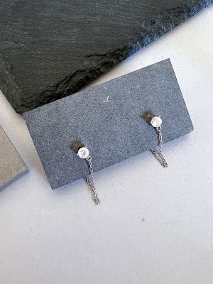 Pendientes Circón Chain