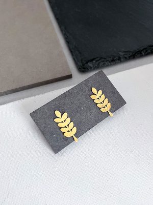 Pendientes Helecho Oro