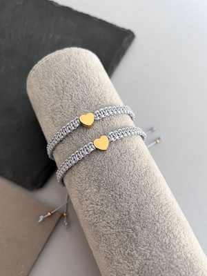 Pulsera Corazón DP Baño Oro